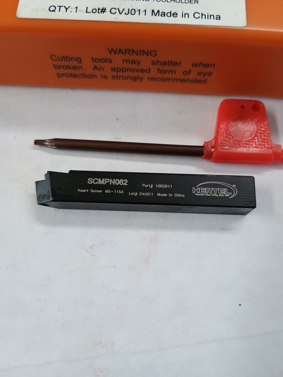 Turning Toolholder Hertel Positive Rake Indexable 3/8″ x 3/8″ SCMPN062 1002911