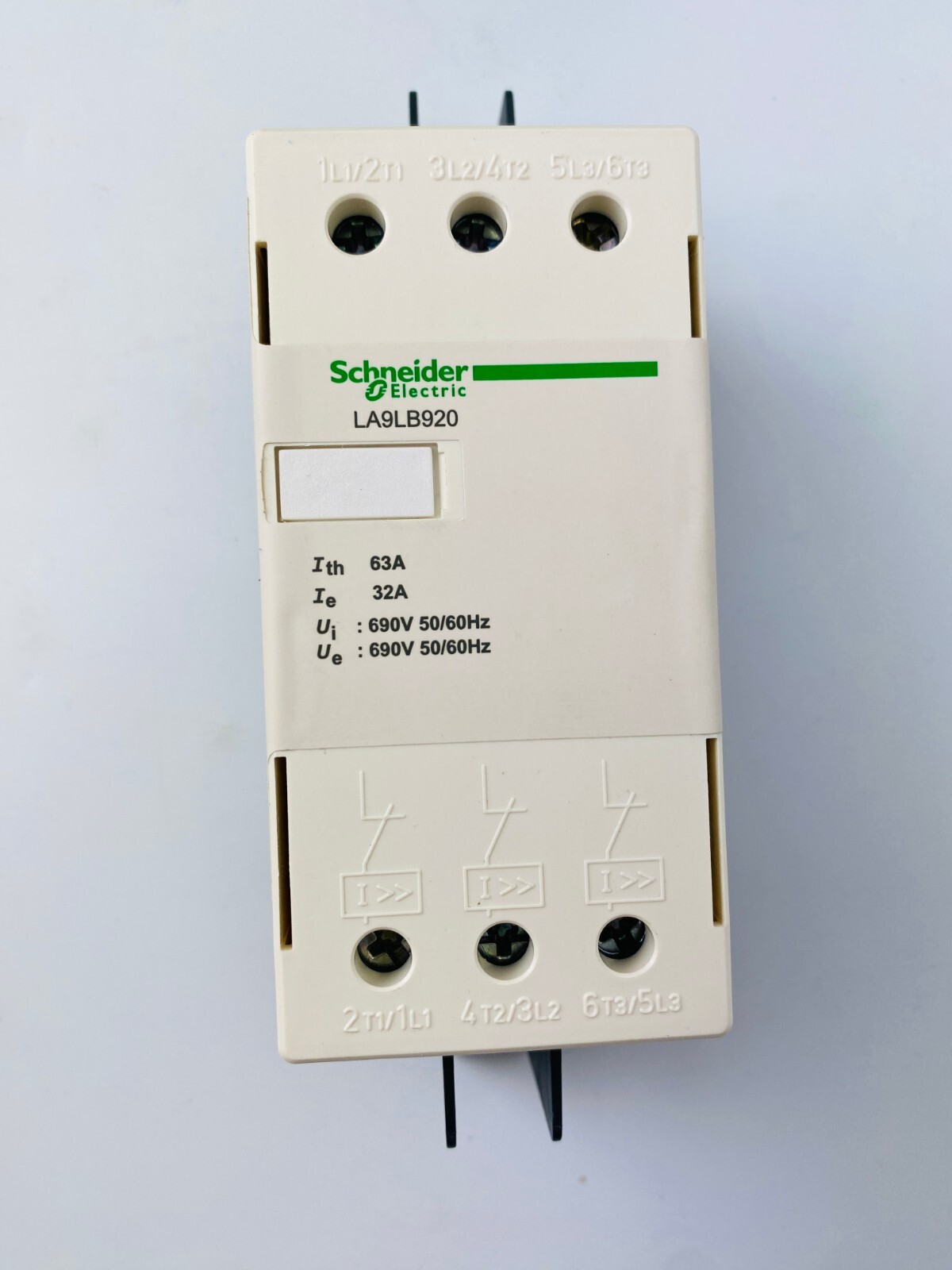 Schneider Electric LA9LB920 TeSys GV2 63 A Current Limiter Module – 3‑Pole