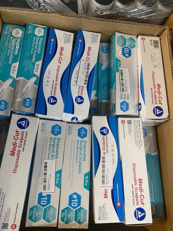 Dynarex Medi-Cut #10 Disposable Surgical Scalpels 38pc Bulk Lot New