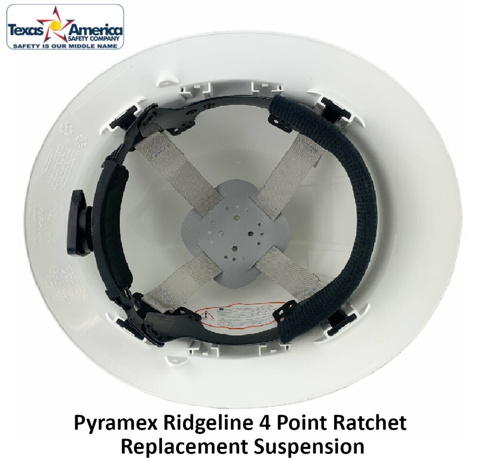 Pyramex Ridgeline 4 pt Ratchet Replacement Suspensions for Full Brim