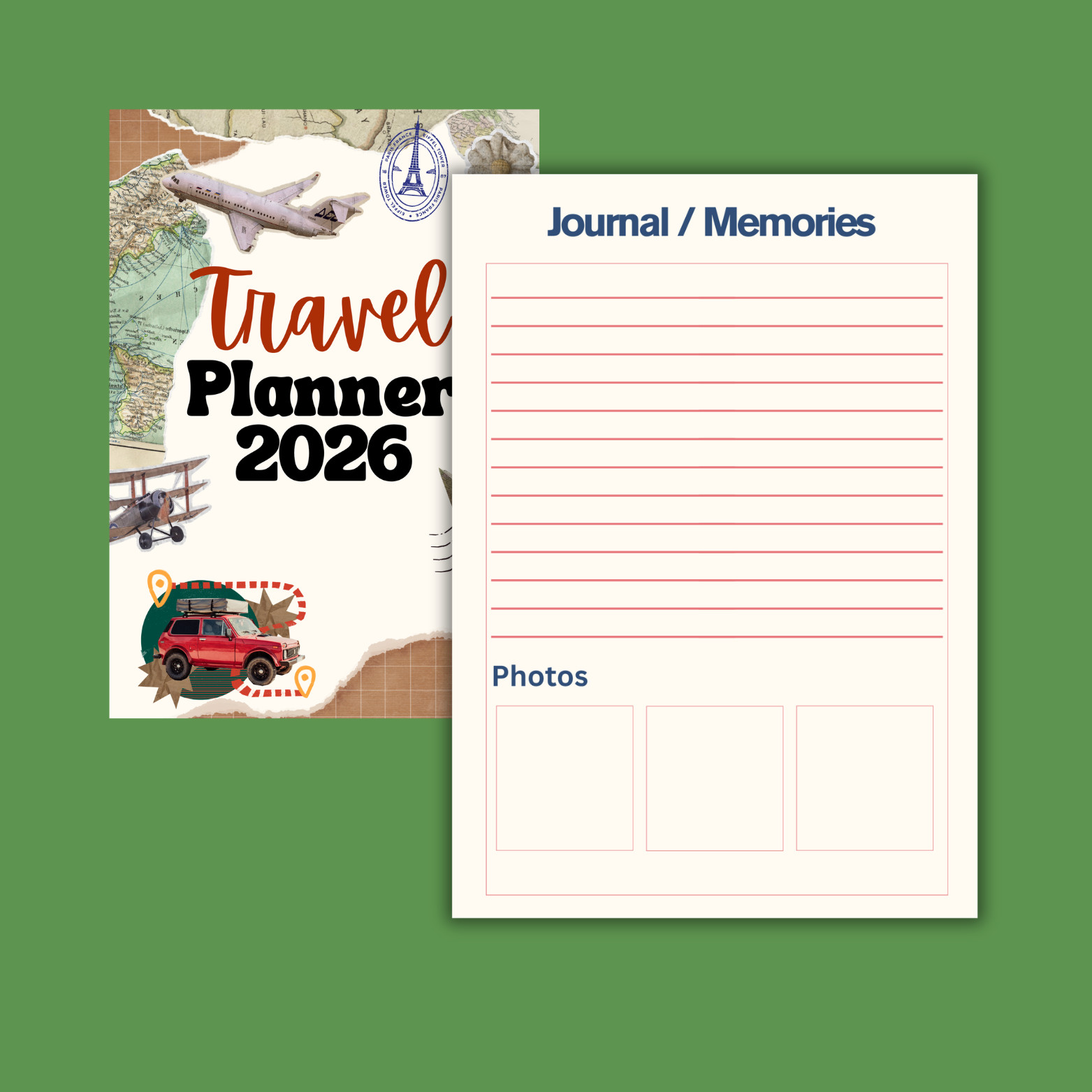 Minimalist Printable Travel Palnner Checklist Packaing List Itinnary
