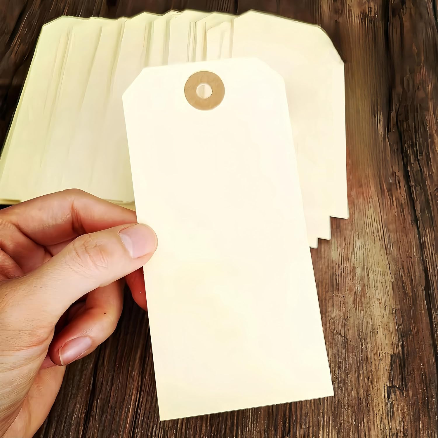 Pre-Strung Blank Shipping Labels with Wire, 120 PCS 4 3/4″ x 2 3/8″ Manila Hang