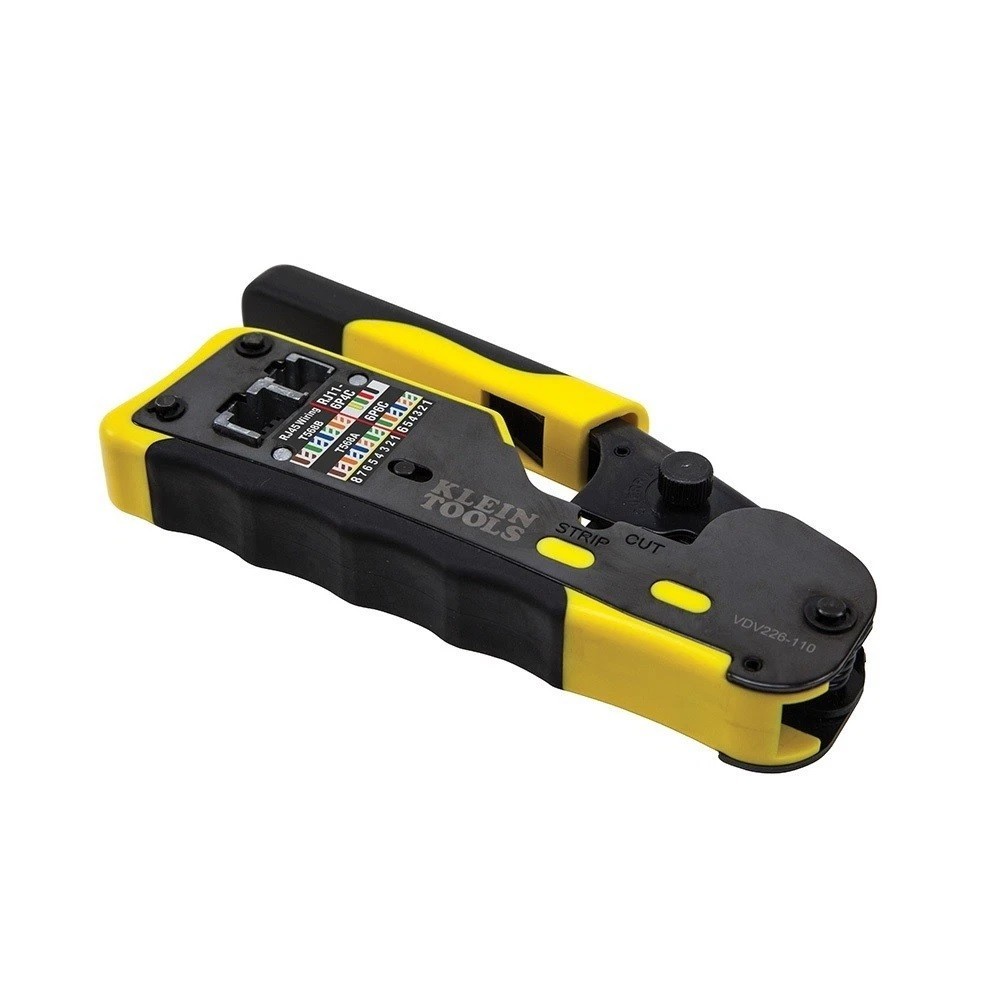 Klein Tools VDV226-110 Ratcheting Ethernet Crimper Cutter Pass-Thru RJ45 NEW🔥