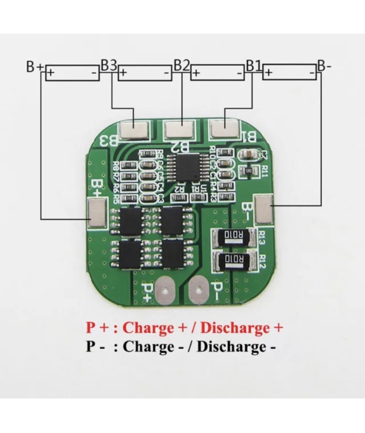 4S 6A~8A BMS Protection PCB Board for 18650 Lithium Li-ion Battery 14.8V