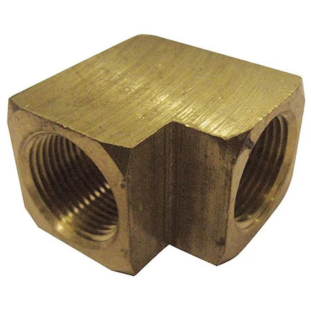Zoro Select 6Ayu0 90 Degrees Elbow Brass 90 Degrees Female Elbow, 3/4 In