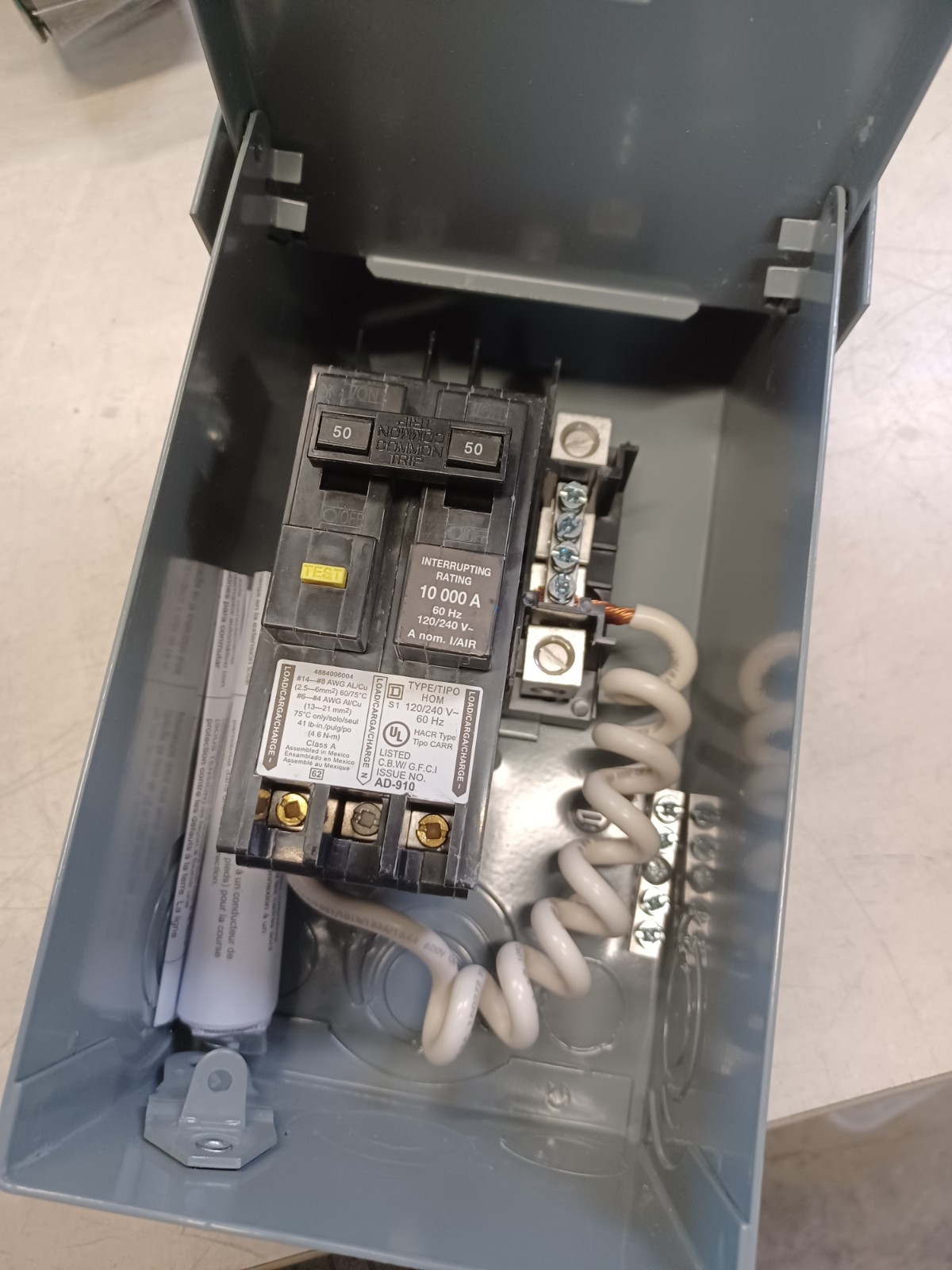 Square D HOME250SPA Homeline 50A Enclosed Main Breaker
