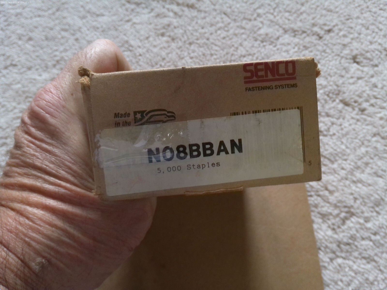 Senco 1/2″ Leg 7/16″ Crown 16 Ga. Staples N08BBAN
