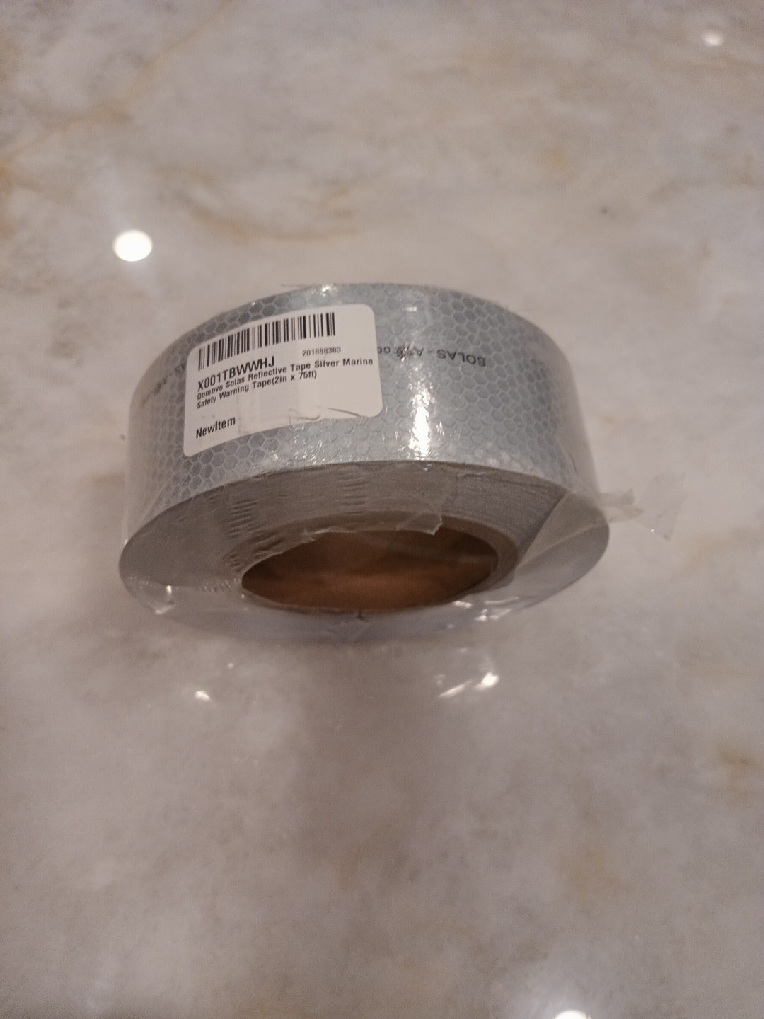 SOLAS Grade Marine Reflective Tape Conspicuity Safety Warning Silvery White 2×75