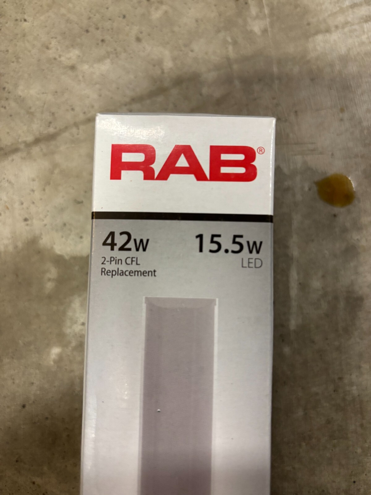 NEW IN BOX RAB PLT-15.5-H-830-BYP 15.5W 3000K LED LAMP 42W CFL REPLACEMENT G24d