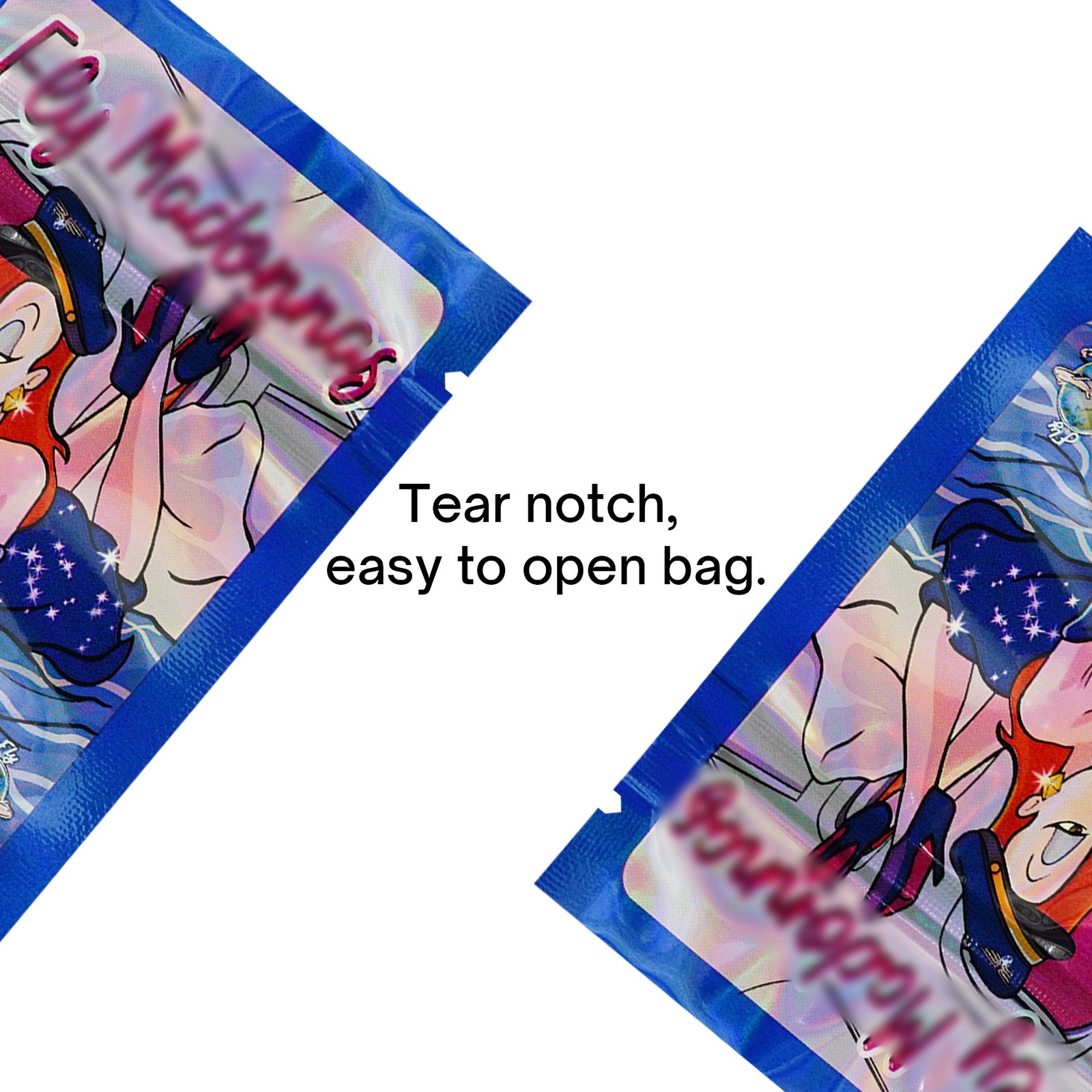 100 pcs 1g Holographic Mylar Bags – 20 Styles Mixed Smell Proof Zipper for Herbs
