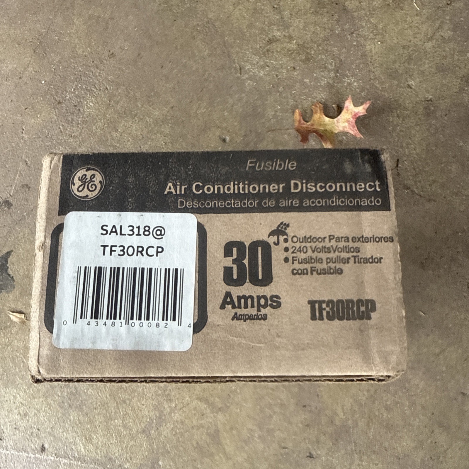 GE TF30RCP Air Conditioner Disconnect [30-Amp 120/240Volt Fused]