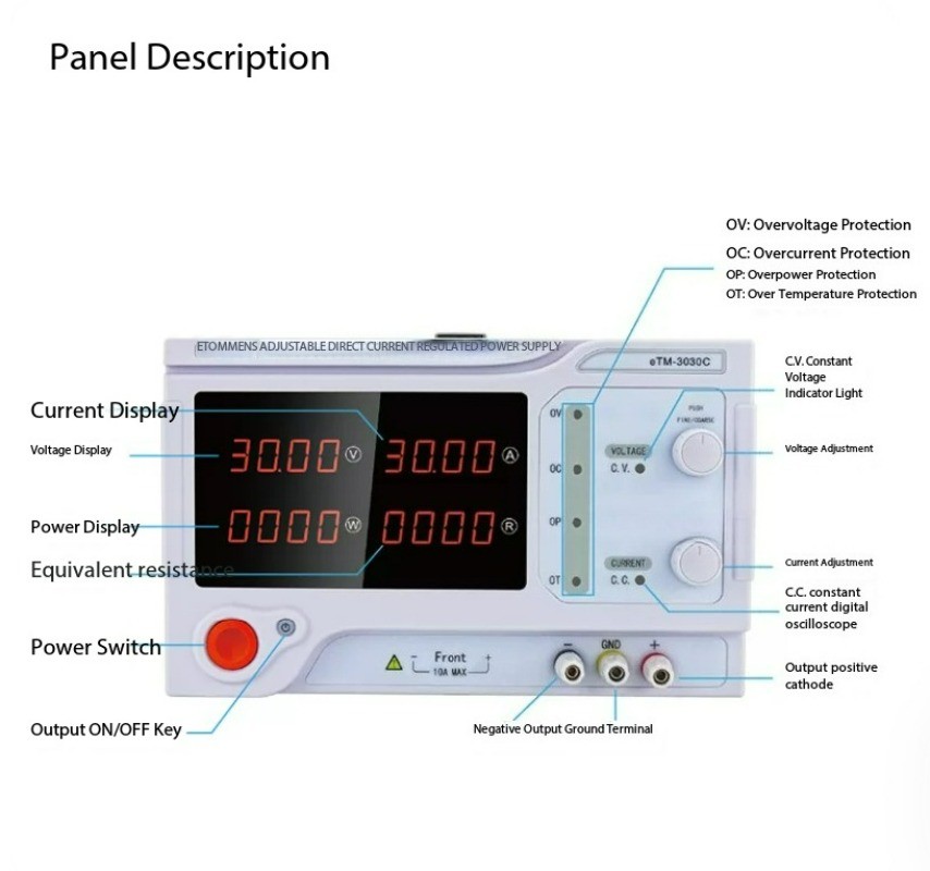 Adjustable DC Voltage Stabilizing Power Supply, High-power Power Supply