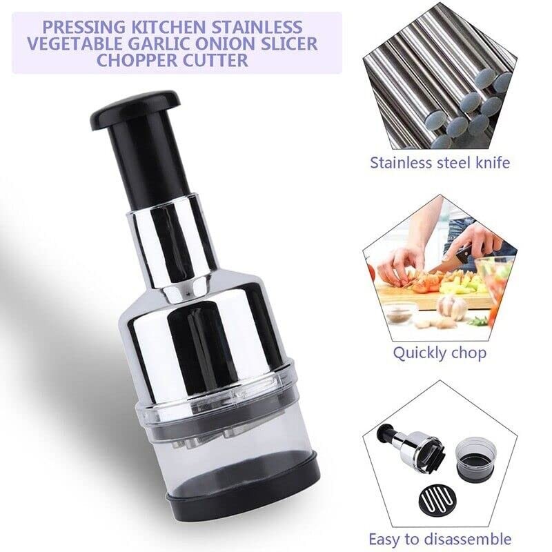 The Perfect Part Vegetable Cutter – Food Veggie Onion 8.75”H x 3”L, Silver