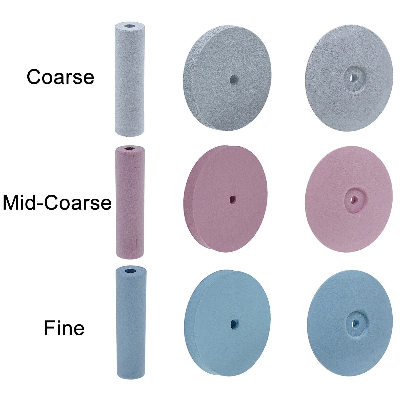 Dental Lab Rubber Polishing Wheels Burs Silicone Polishers, 2.35mm Rotary Tool