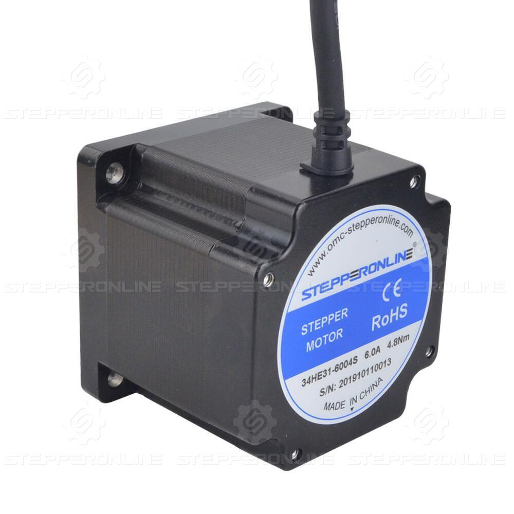 STEPPERONLINE Nema 34 Stepper Motor 680oz.in 6A 86x80mm 14mm Key-way Shaft CNC