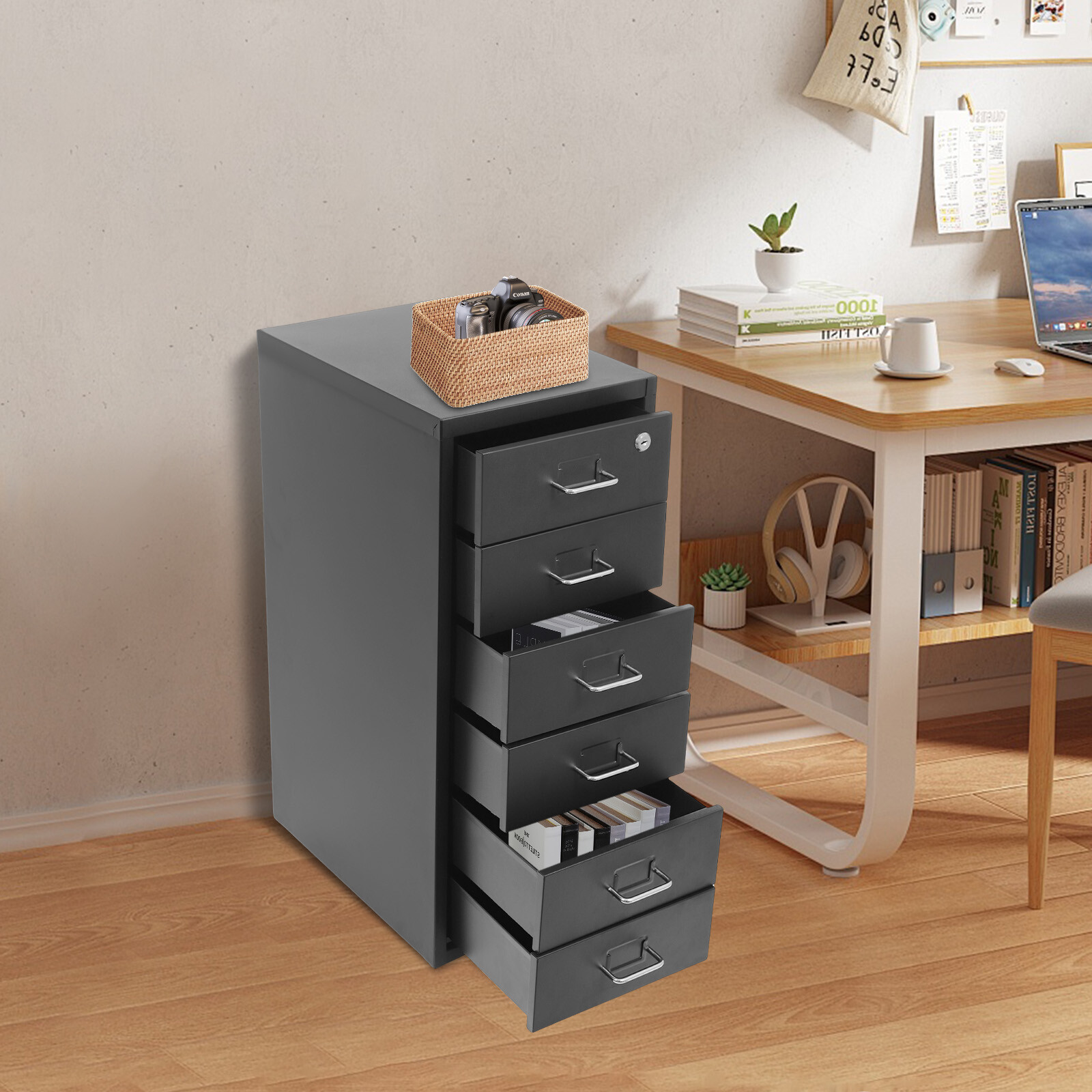 Vertical File Cabinet, Metal File Cabinet with Lock, Filing Cabinet