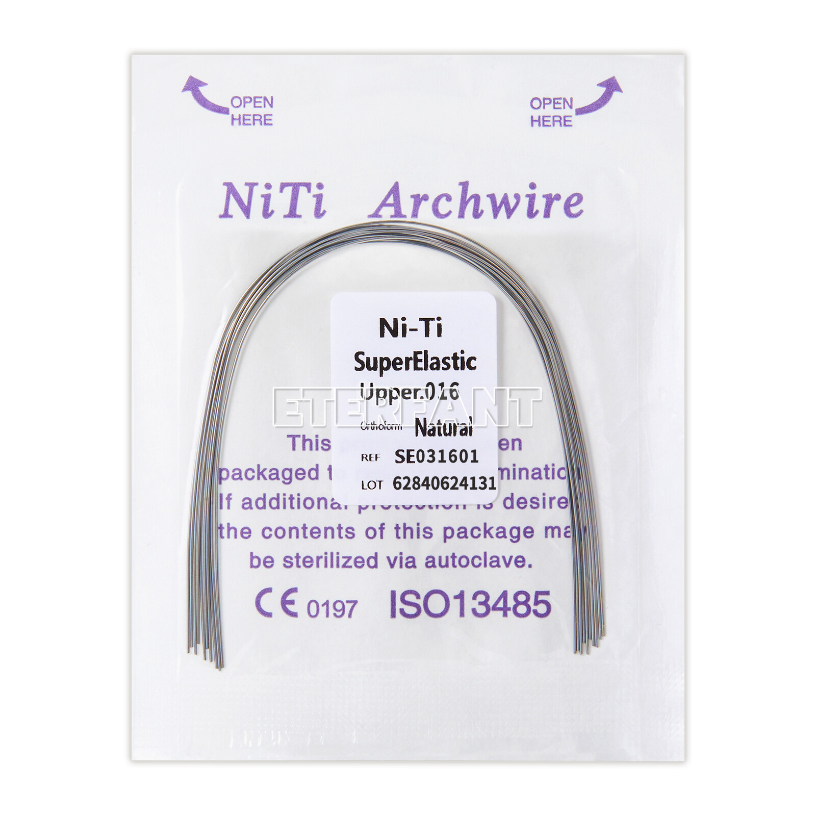 Dental Ortho Stainless Steel/NIti Super Elastic Arch Wires Round Ovoid Natural