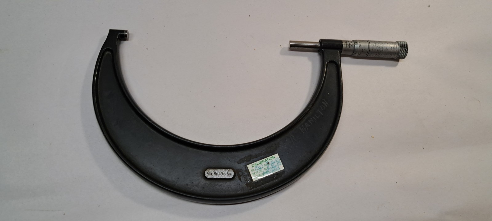 Starrett No. 436 Outside Micrometer 4-5″ .001″ W/ Spindle Lock (60210)