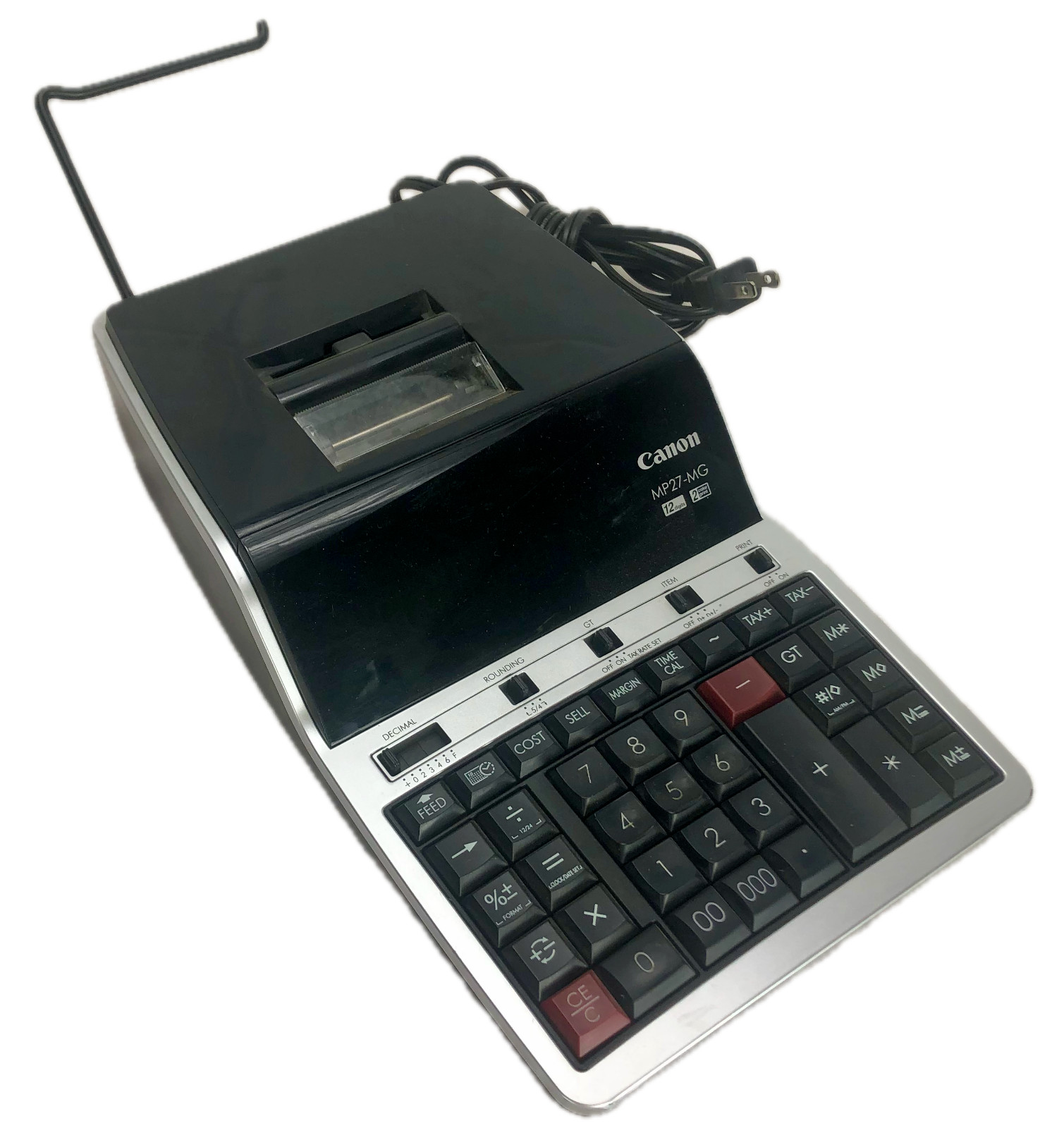 Canon MP27-MG Printing Calculator 12 Digit Heavy Duty Desktop 120V AC Used