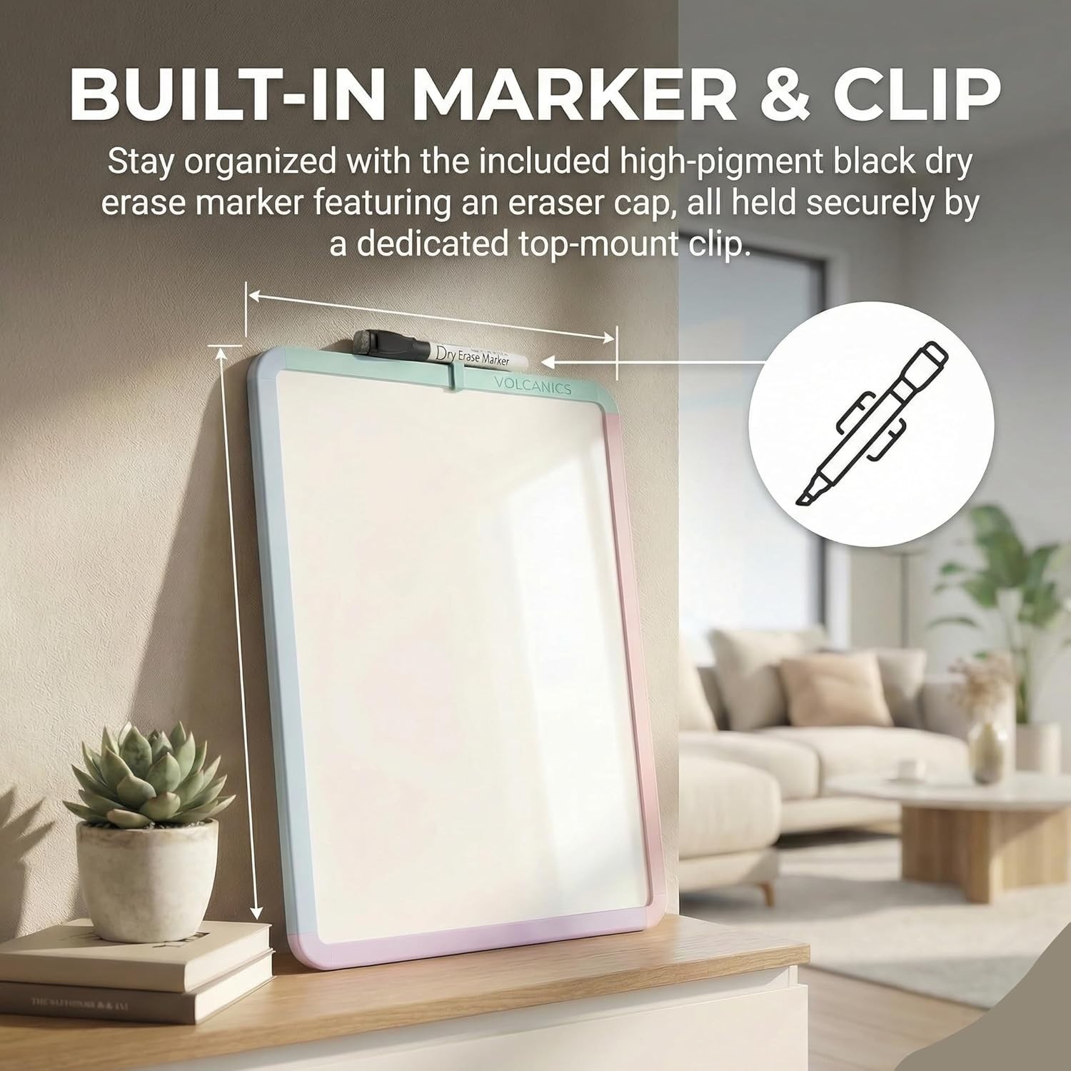 Dry Erase Board, 14.1” X 11” Whiteboard Small White Board, Magnetic White Board