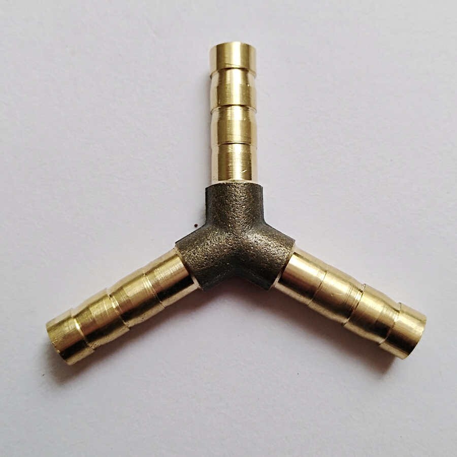 1/4″ HOSE BARB Brass Pipe 3 WAY Y Fitting Thread Gas Fuel Water Air B161