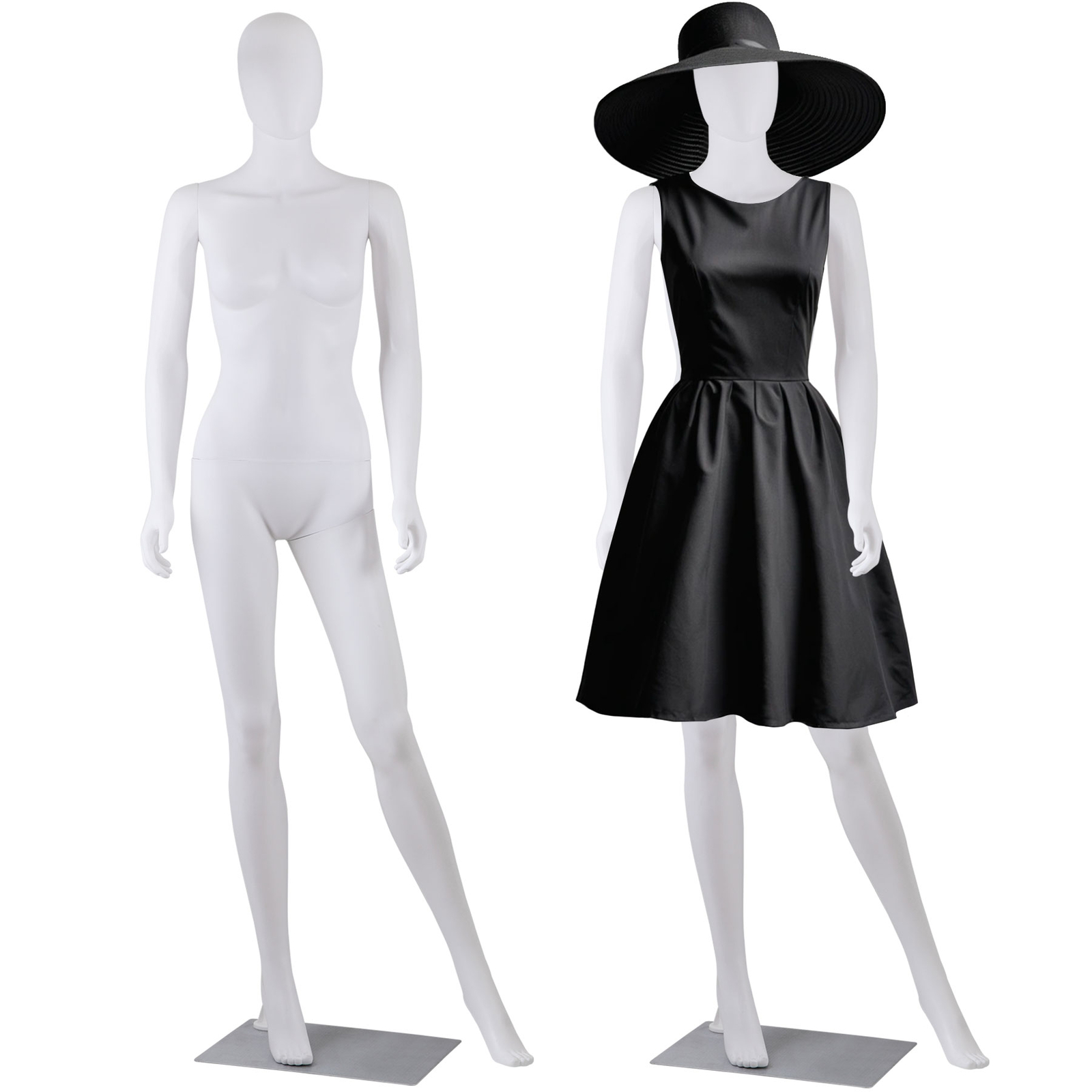 70″ White Female Mannequin Full Body Maniquine Model Stand w/ Adjustable Posture