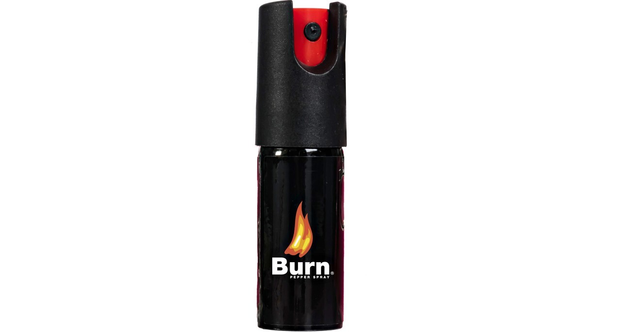 BURN Pepper Spray Maximum Strength Self Defense Security Keychain Black 2 Purple