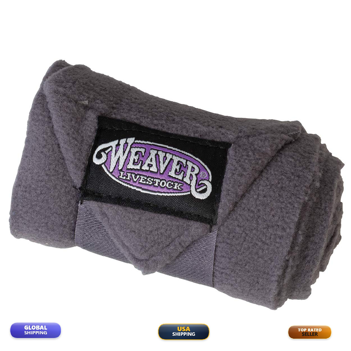 Weaver Leather Livestock Fleece Leg Wraps Four-Pack Steel 35-8128-S4