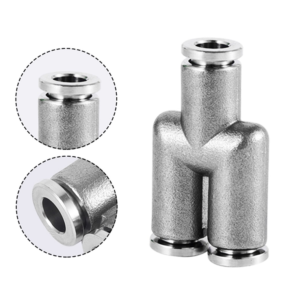A2 Stainless Steel Pneumatic Push in Connectors Air Water Pipe All Type Fittings