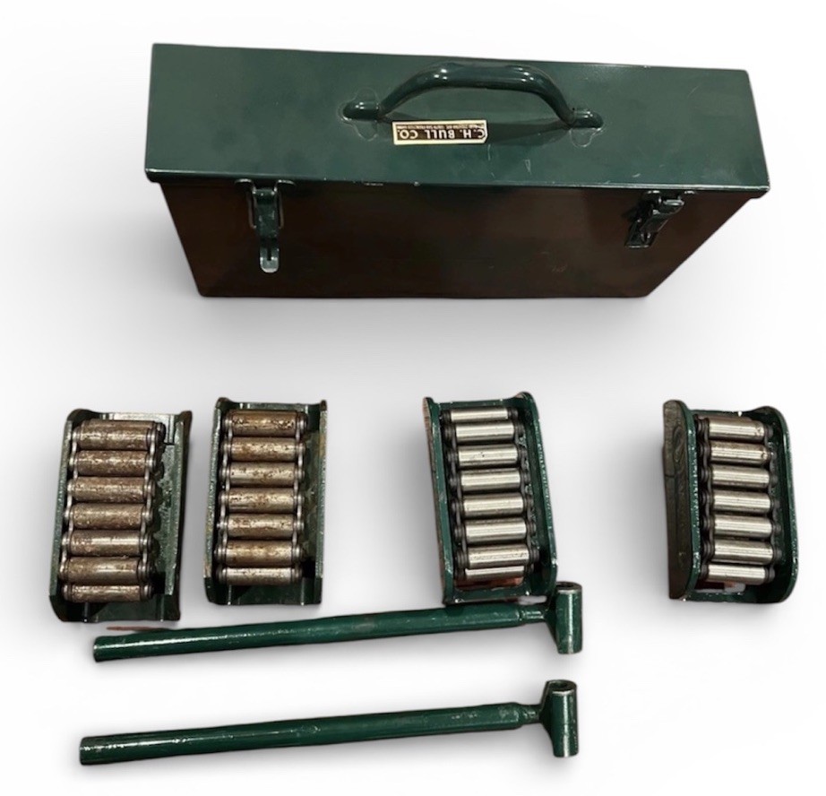 Hilman 3 Ton Light Duty Machinery Rollers Kit w/ Case & Bars