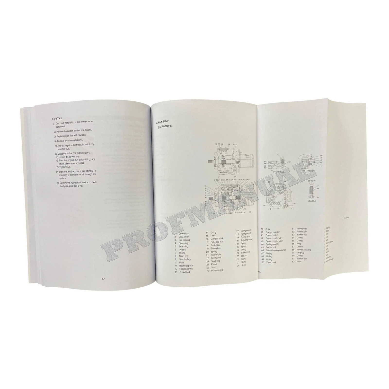 Hyundai R55-7A CRAWLER EXCAVATOR Hardcover Repair Service Manual
