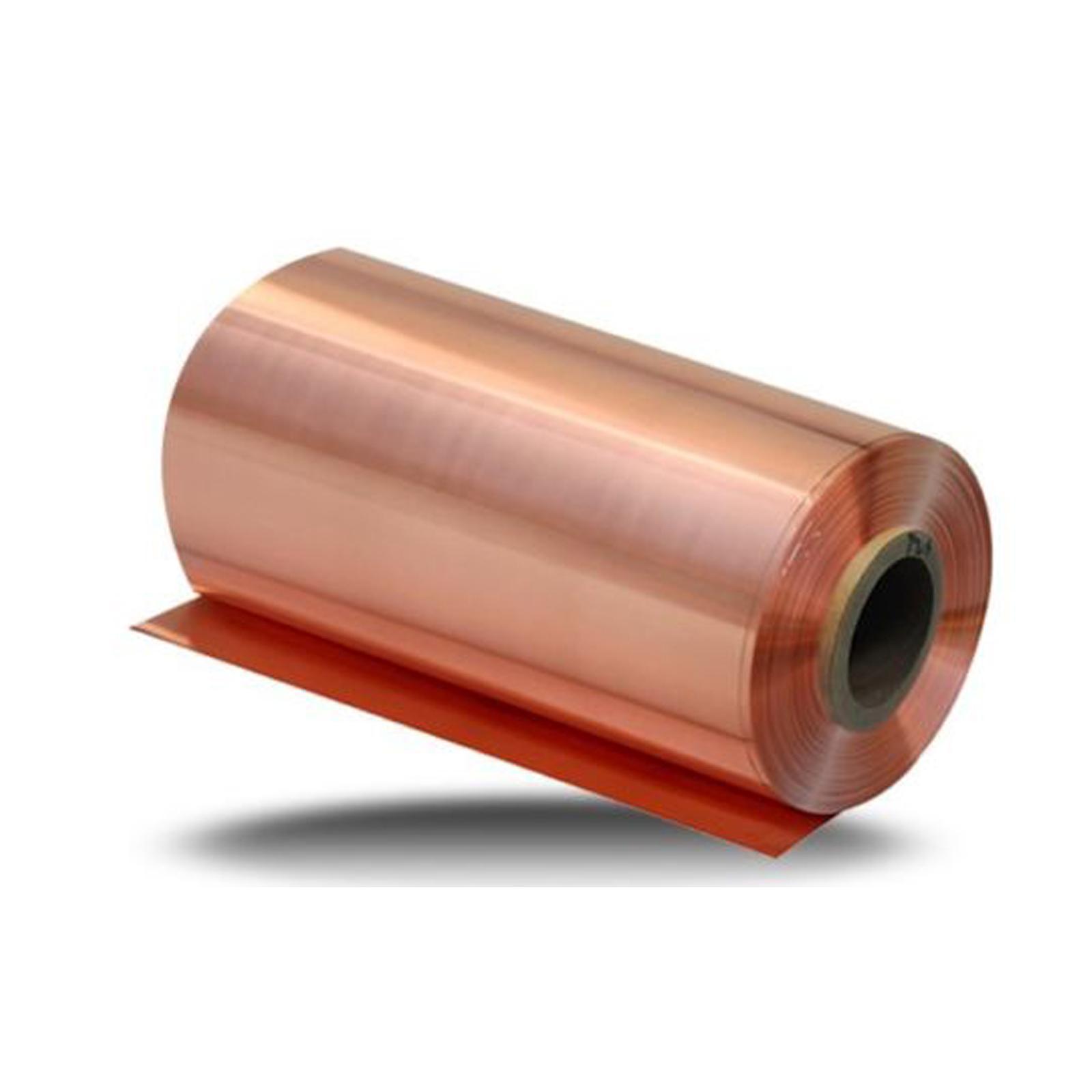 0.02mm ±10% x 100mm x 1000mm 99.9% Pure Copper Cu Metal Sheet Foil