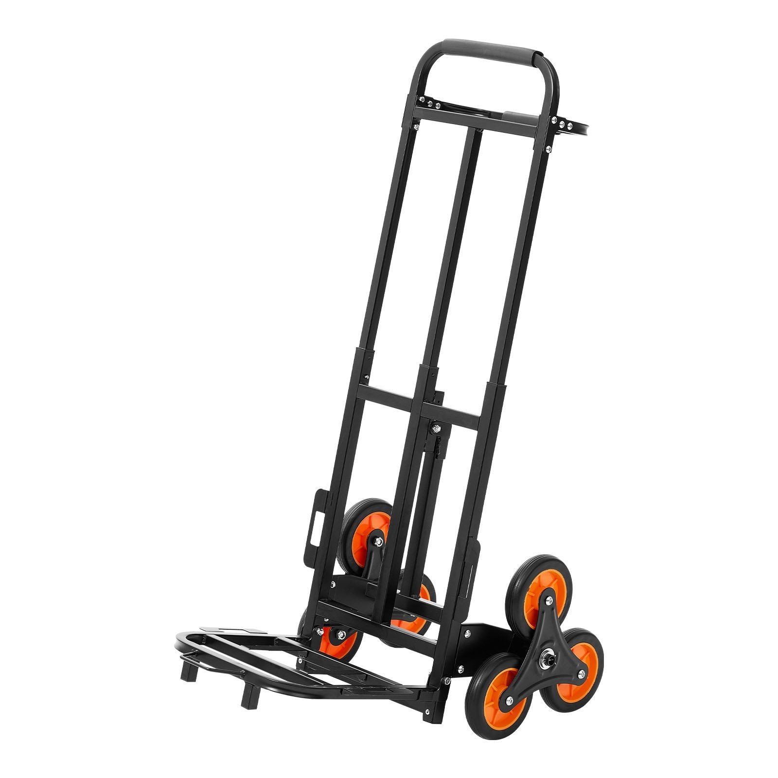 220lb Stair Climber Dolly: Carbon-Steel Frame, 6-Wheel Tri-Mode Hauling Cart