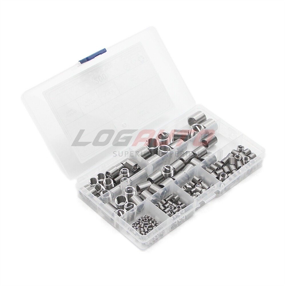 200Pcs Thread Insert Helicoil Kit M3 M4 M5 M6 M8 M10 M12 Inserts Stainless Steel