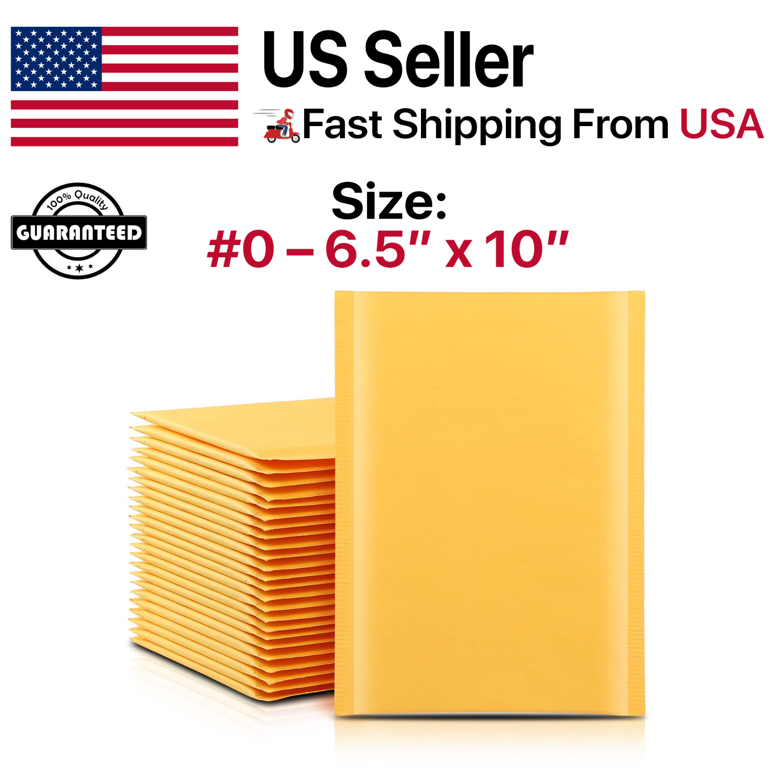 #0 XL 6.5×10 (6.5×9) Kraft Bubble Mailers Padded Envelopes Mailing Shipping Bags