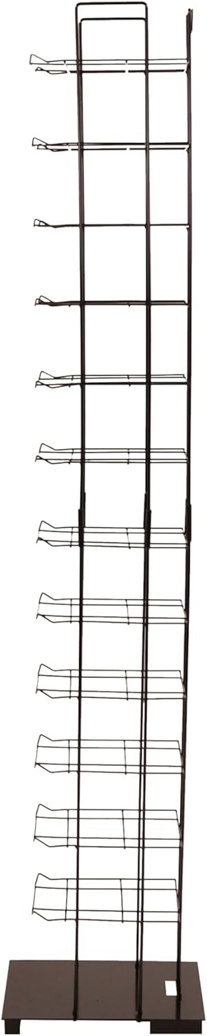 72 Hats Cap Hat Rack 12-Tier Baseball Tower Black Floor Standing Display 78″ H