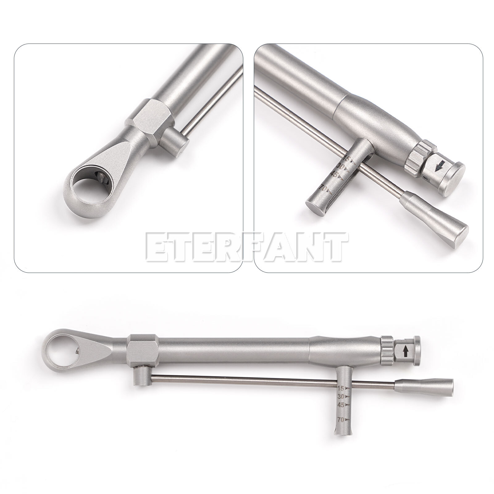 ENTERFANT Dental Implant Torque Wrench Ratchet Stainless Steel Universal 0-70Ncm