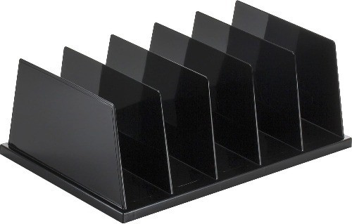Large Sorter 5 Compartments 9 x 13 1/2 x 5 Inches Black 21222)
