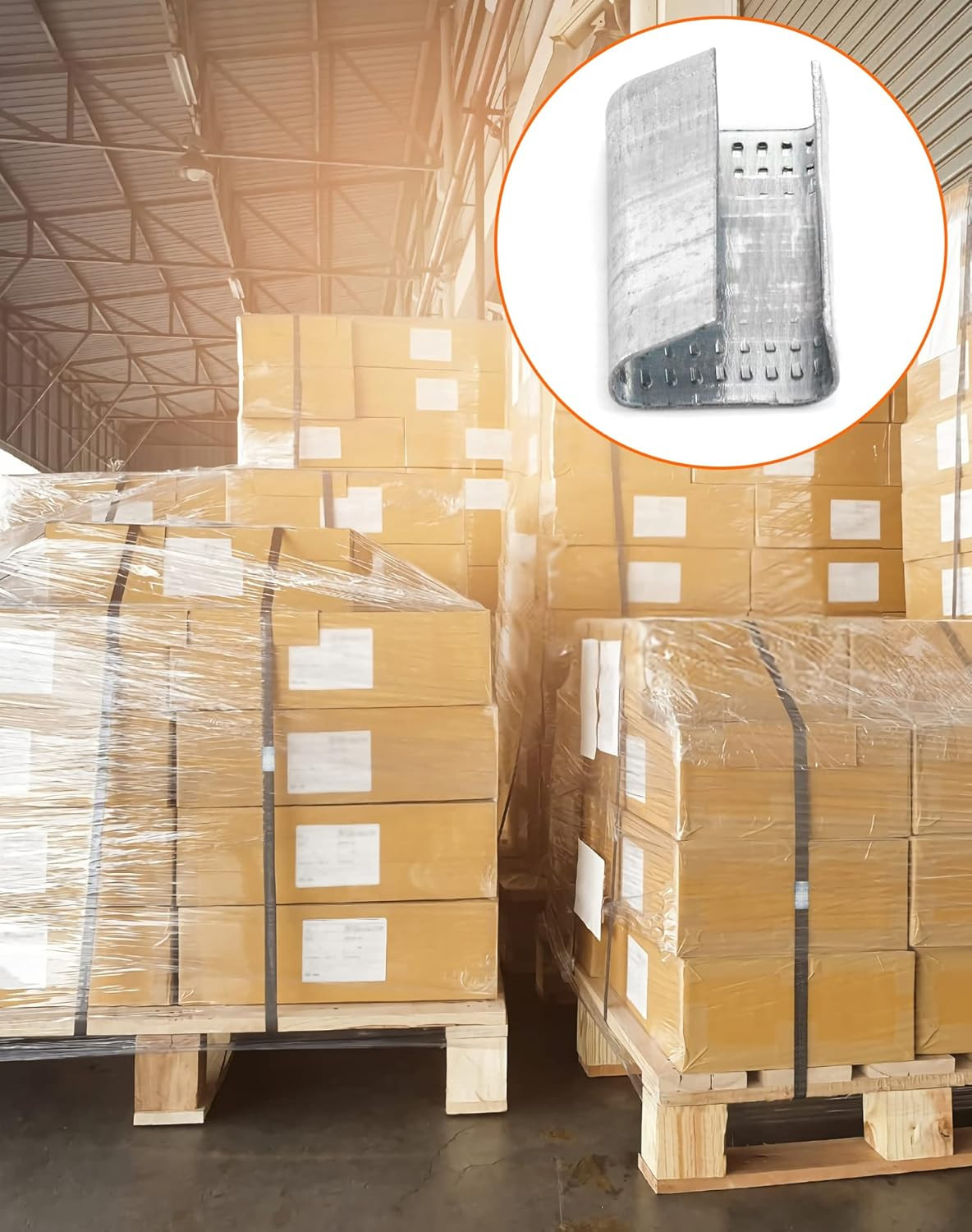 500PCS 1/2” Steel Strapping Seals Metal Clips for Pallet Banding Packaging