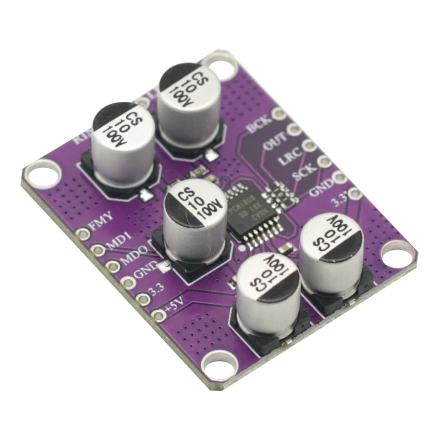 PCM1808 24-Bit Stereo ADC Audio Decoder Module Board 105dB Analog Input Player