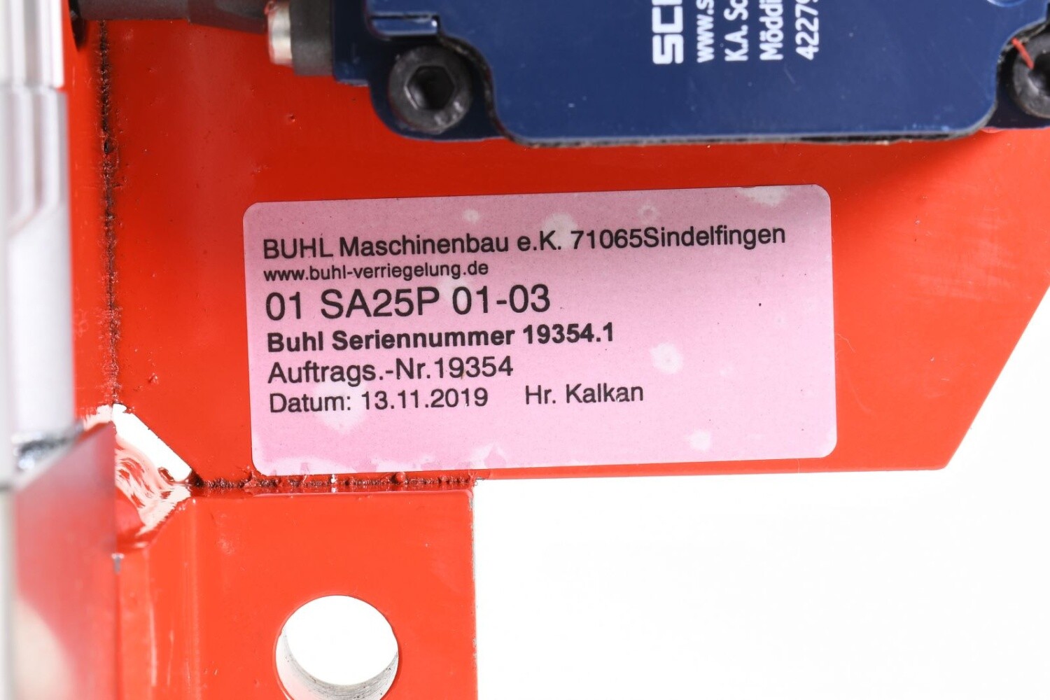 BUHL 01 SA25P 01-03, Locking unit with cylinder