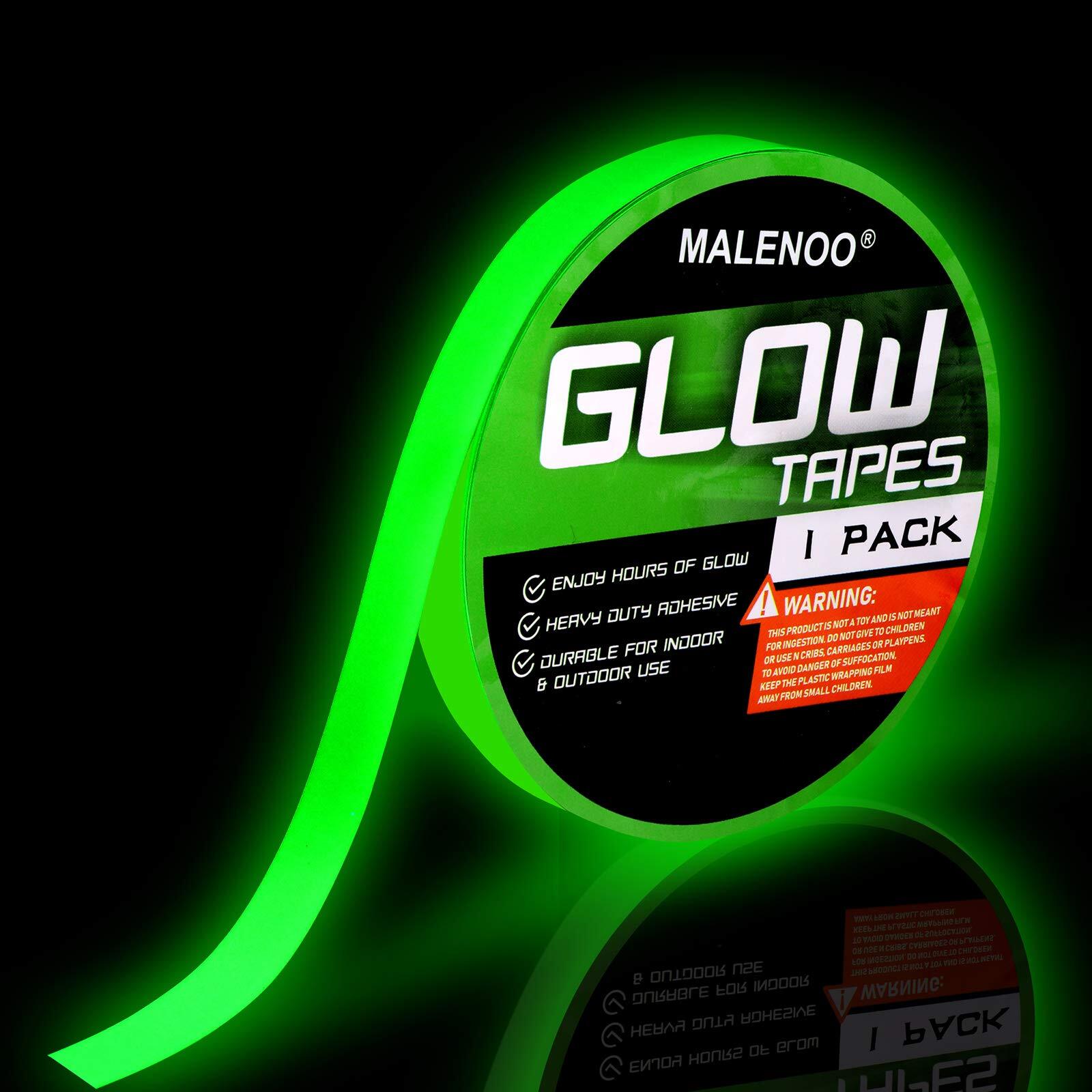 0.5 Inch x 16FT Glow in The Dark Tape Lasting Bright for Green Neon Tape