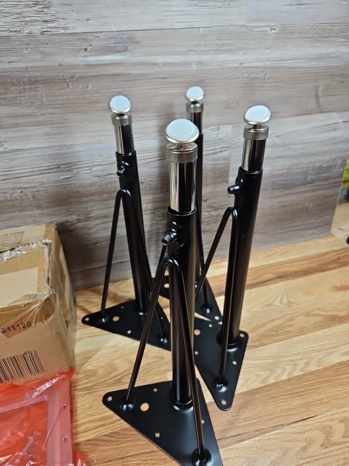 Black Tapered Metal Table Legs XU-LEG-SHORT-GG