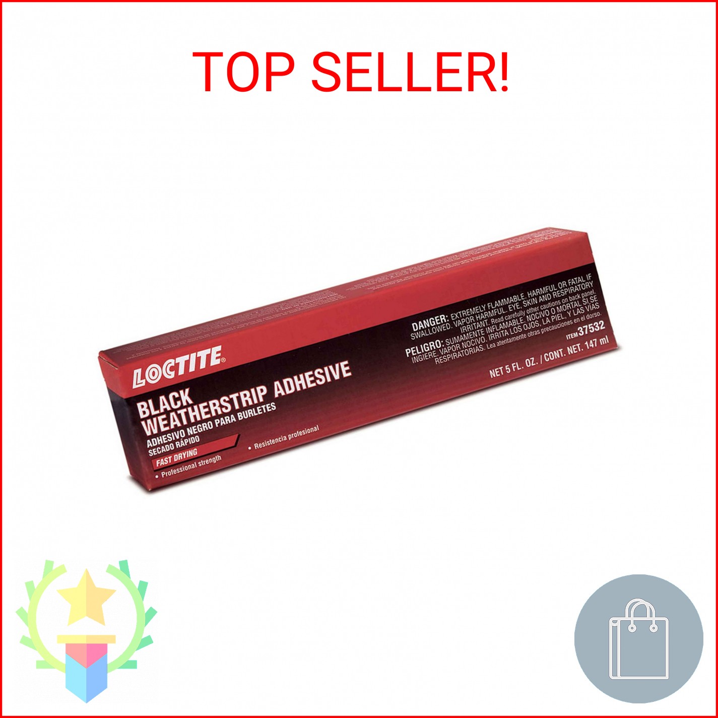 Loctite 37532 Black Weatherstrip Adhesive Tube – 5 fl. oz.