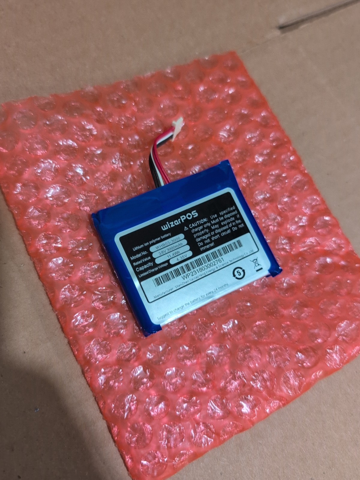 Dejavoo Q3 Battery WIZARPOS Q3 WHB03-3000 3000mAh 3.8V