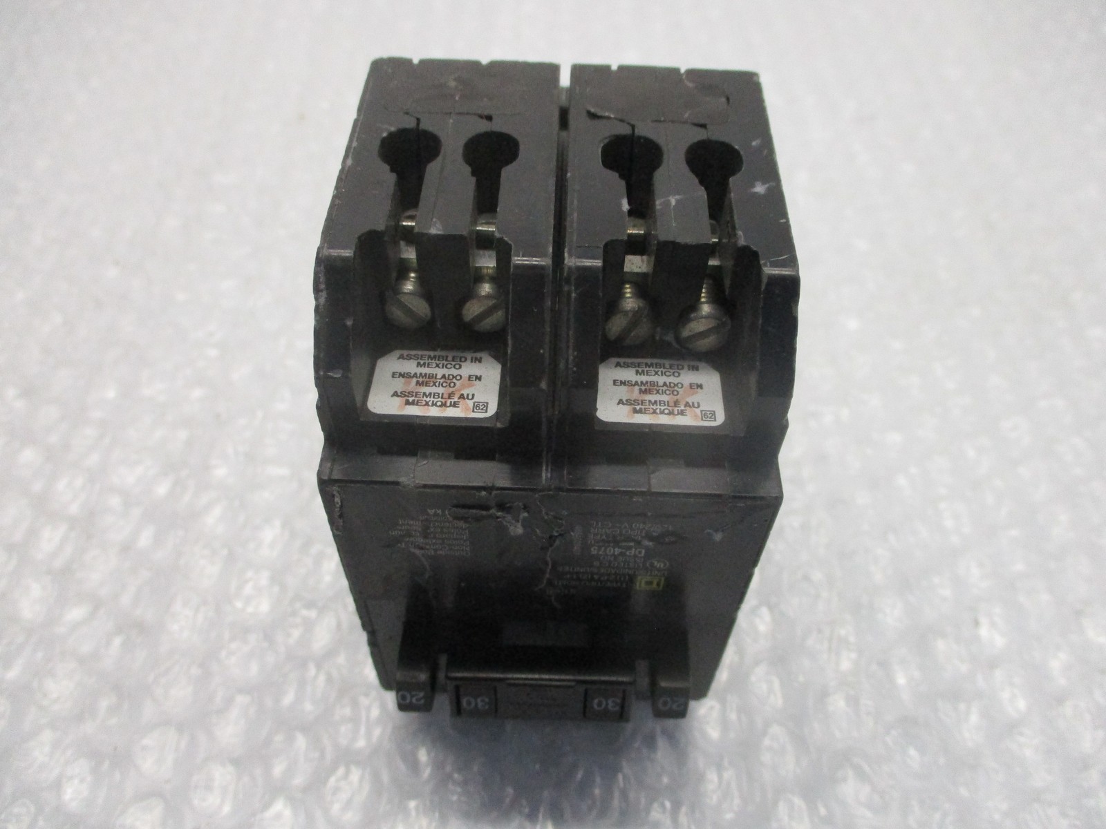 SQUARE D HOMT2020230 BREAKER 2POLE 30AMP NSNP