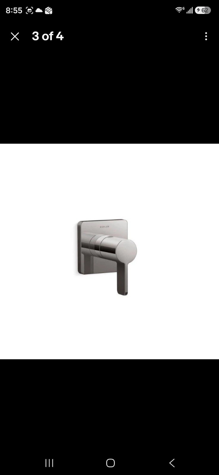 KOHLER Parallel Transfer Valve Trim W/Lever Handle T23509-4-TT Titanium