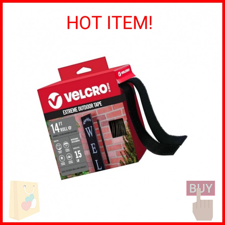 VELCRO Brand Extreme Outdoor Double Sided Mounting Tape Holds up to 15 Pounds on