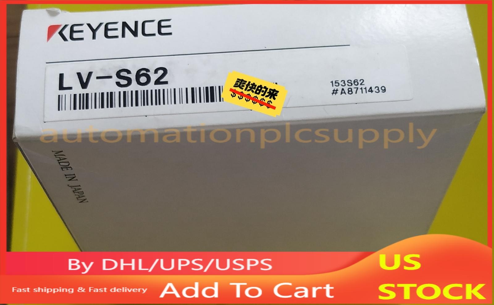1PC Keyence LV-S62 Laser Sensor LVS62 New In Box Fast Shipping