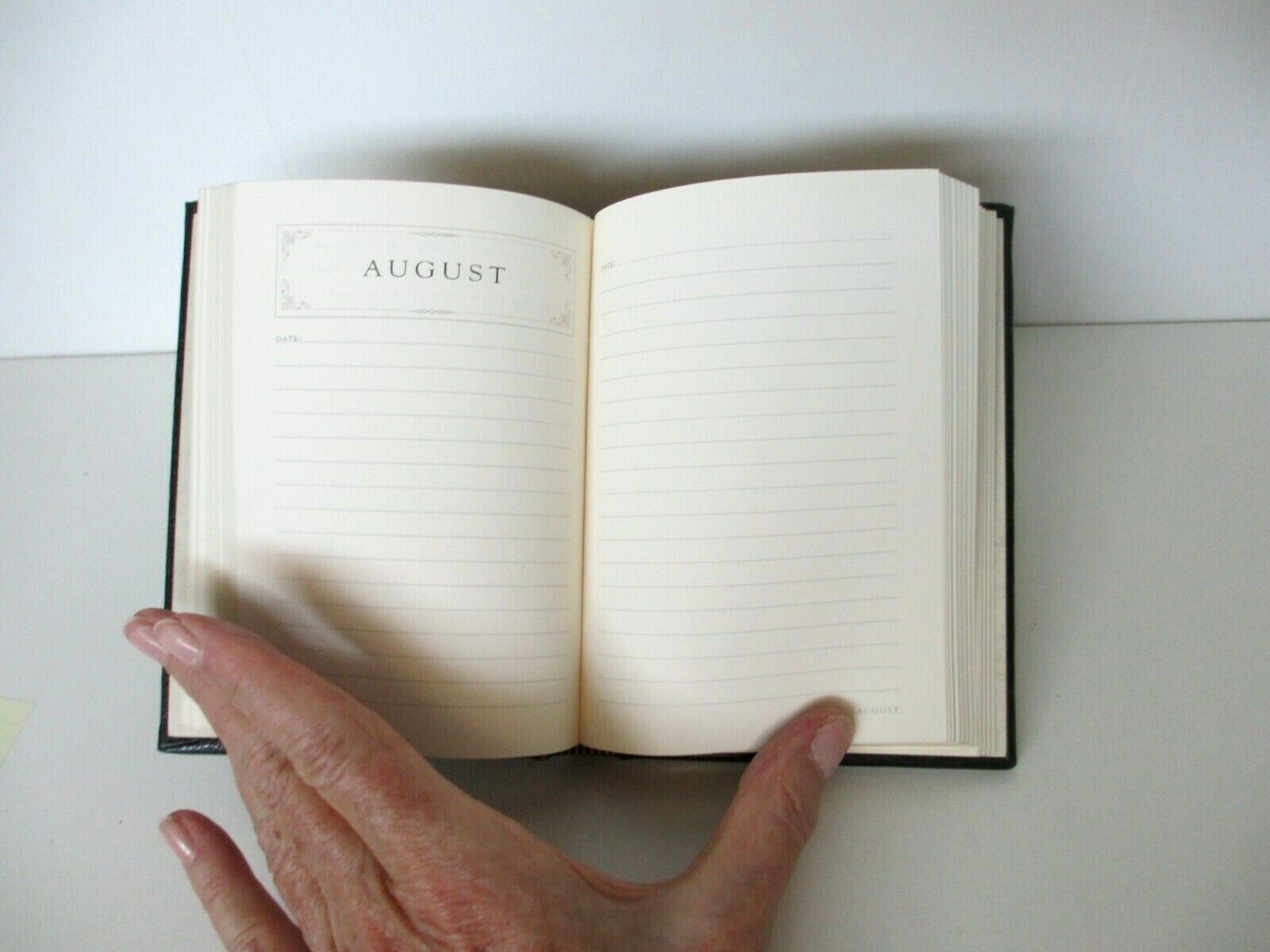 Journal Diary 6″ Leather Hardcover 320 Lined Pages Graphic Image Black